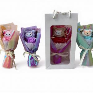 ROSA CON PELUCHE Y BOLSA 23 CM RF: PARTY ON 1016