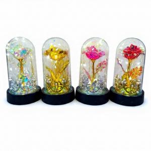 CUPULA CON ROSA Y CORONA 15 CM RF: PARTY ON 1002