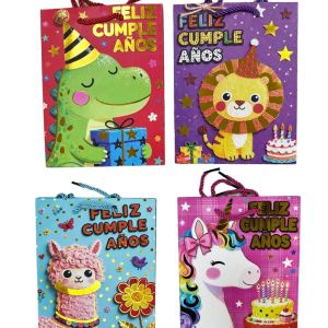 BOLSA DE REGALO ANIMALES PEQUEÑA 18X23 CM RF- PARTY ON 1306