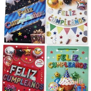 BOLSA DE REGALO FELIZ CUMPLEAÑOS PEQUEÑA 18X23 CM RF- PARTY ON 1288