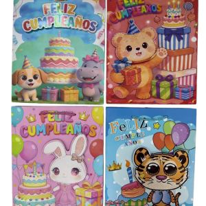 BOLSA DE REGALO ANIMALES MEDIANA 26X32 CM RF- PARTY ON 1301