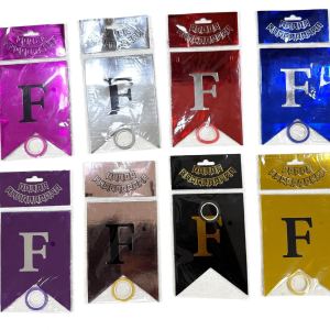 BANDERIN FELIZ CUMPLEAÑOS METALIZADO RF- PARTY ON 1072